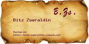 Bitz Zseraldin névjegykártya